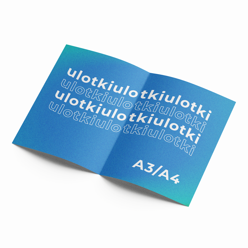 Ulotki składane A3 do A4