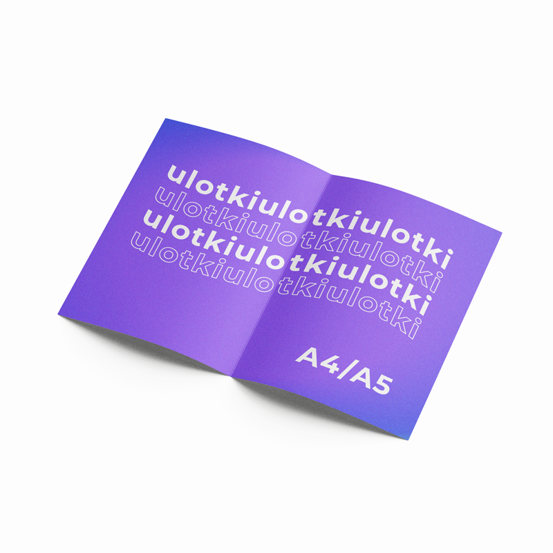 Ulotki składane A4 do A5